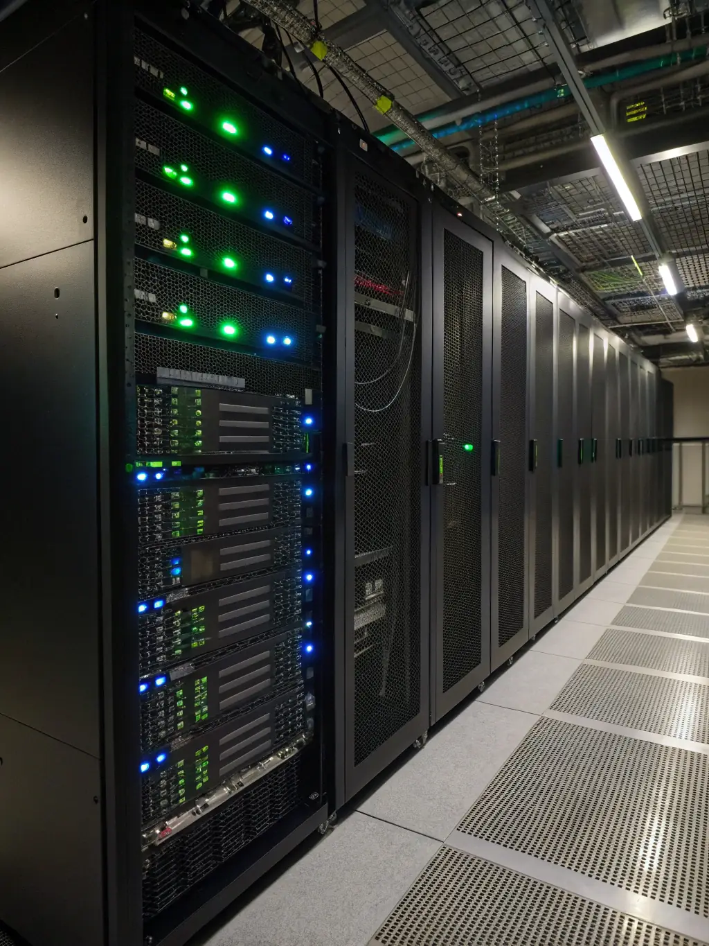 A server room with multiple hard drives, symbolizing secure and reliable cloud backup solutions for data protection and disaster recovery.